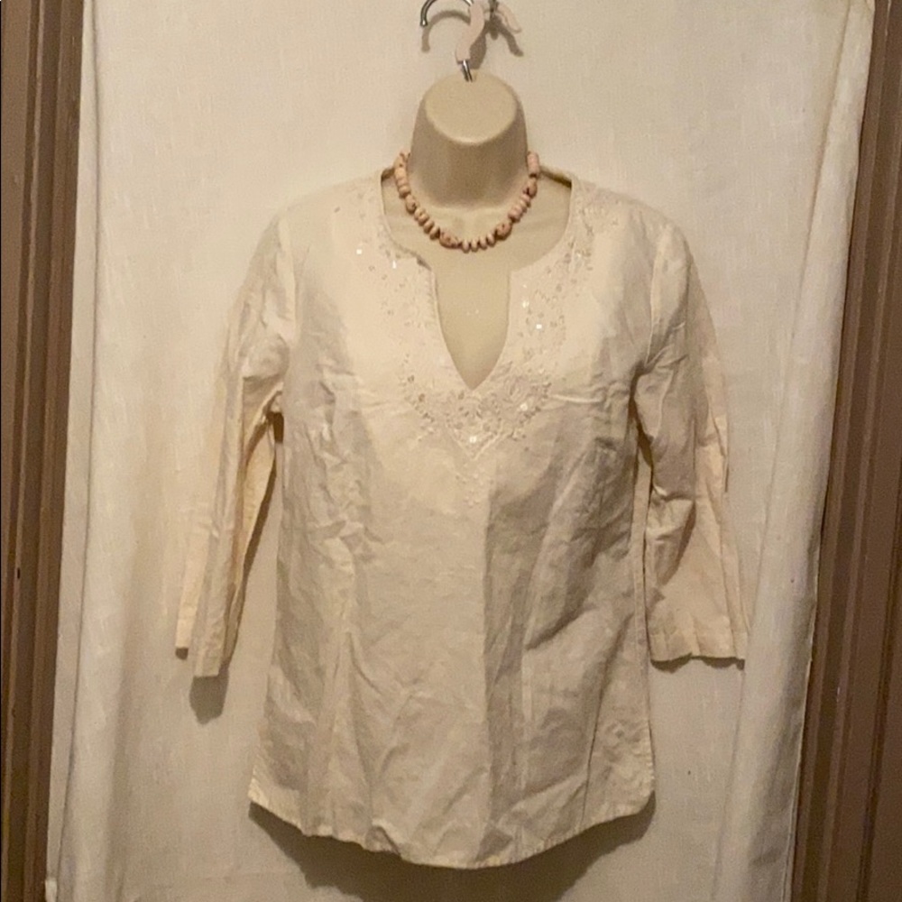 Old Navy Linen and cotton pull over top